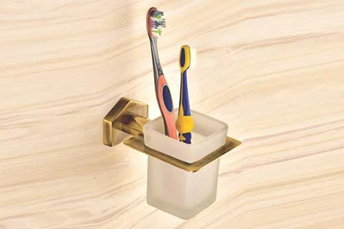 Brass Bathroom Tumbler Holder for Tooth Brush
